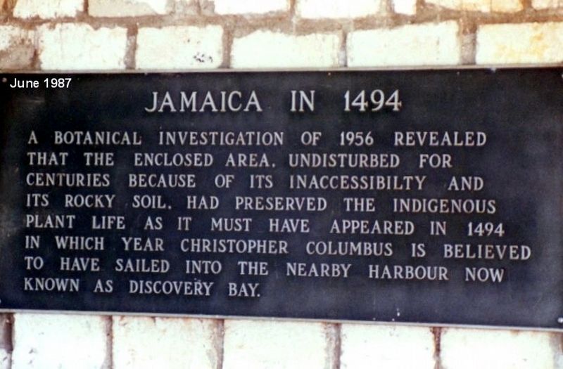 Jamaica in 1494 Marker. Click for full size. Jamaica in 1494 Marker image. Click for full size.