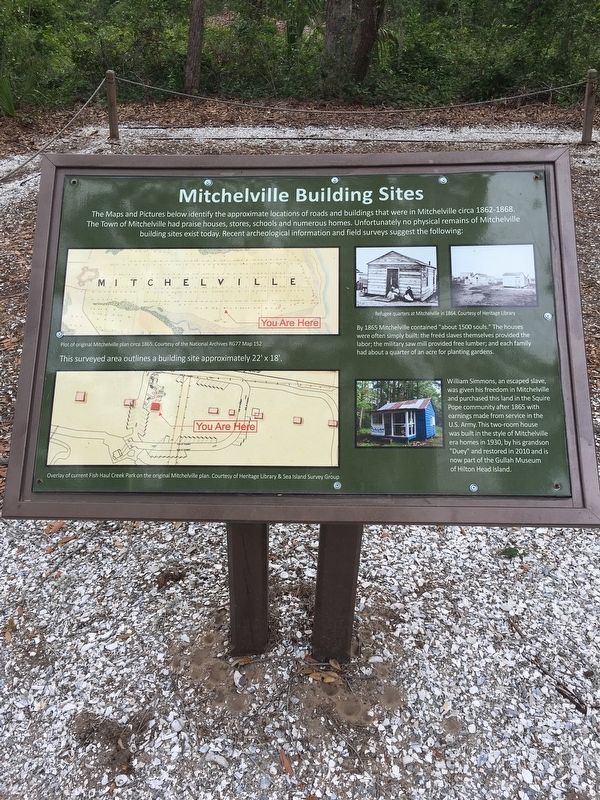 Mitchelville Building Sites Marker image. Click for full size.