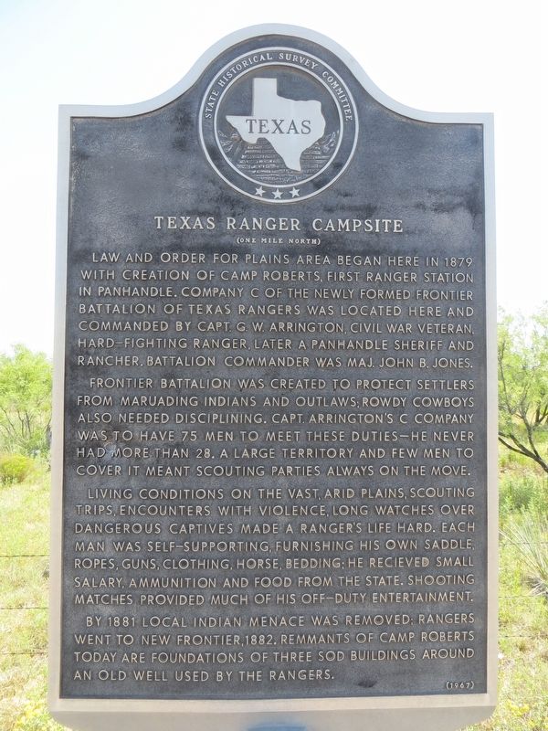 Texas Ranger Campsite Marker image. Click for full size.