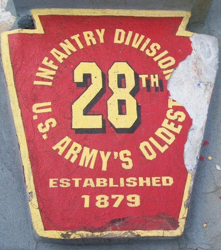 28th Infantry Division Memorial Marker. Click for full size. 28th Infantry Division Memorial Marker image. Click for full size.