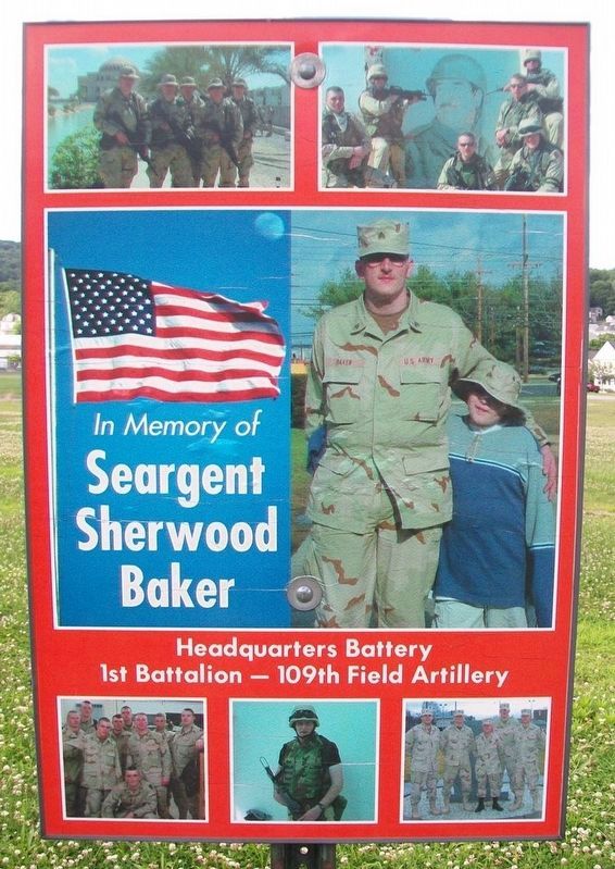 Sergeant Sherwood Baker Marker. Click for full size. Sergeant Sherwood Baker Marker image. Click for full size.