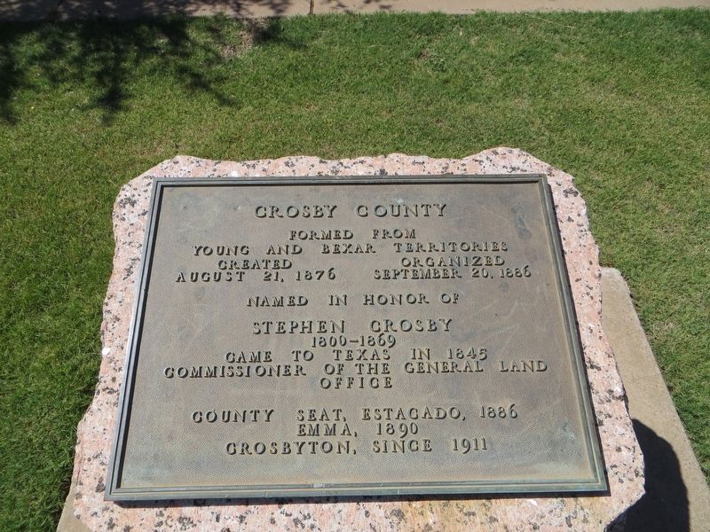 Crosby County Marker image. Click for full size.