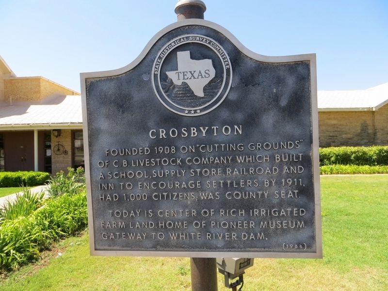 Crosbyton Marker. Click for full size. Crosbyton Marker image. Click for full size.