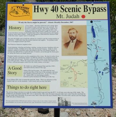 Mt. Judah Marker. Click for full size. Mt. Judah Marker image. Click for full size.