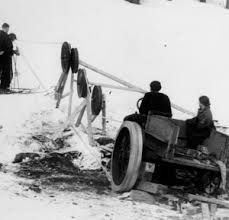 Early rope tow image. Click for full size.