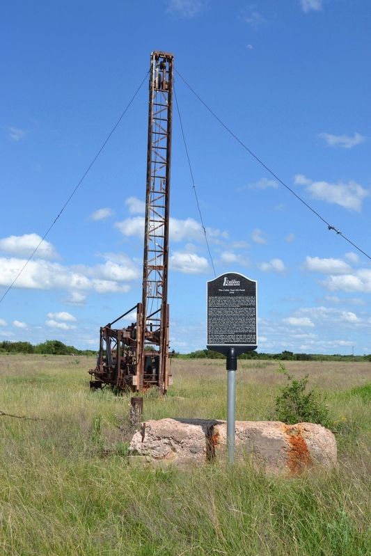 Marker near Cable Tool Drilling Rig. Click for full size. Marker near Cable Tool Drilling Rig image. Click for full size.