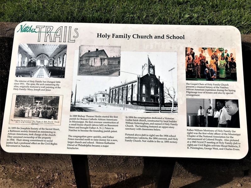 Holy Family Church and School Marker image. Click for full size.