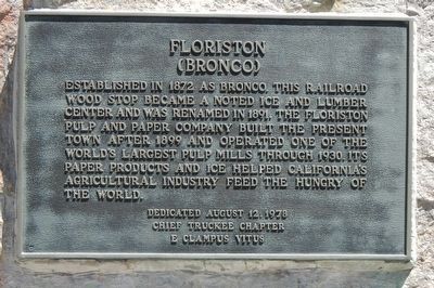 Floriston Marker. Click for full size. Floriston Marker image. Click for full size.