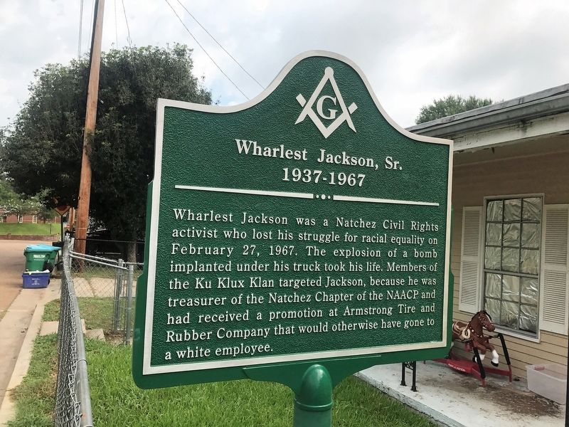 Wharlest Jackson, Sr. Marker image. Click for full size.