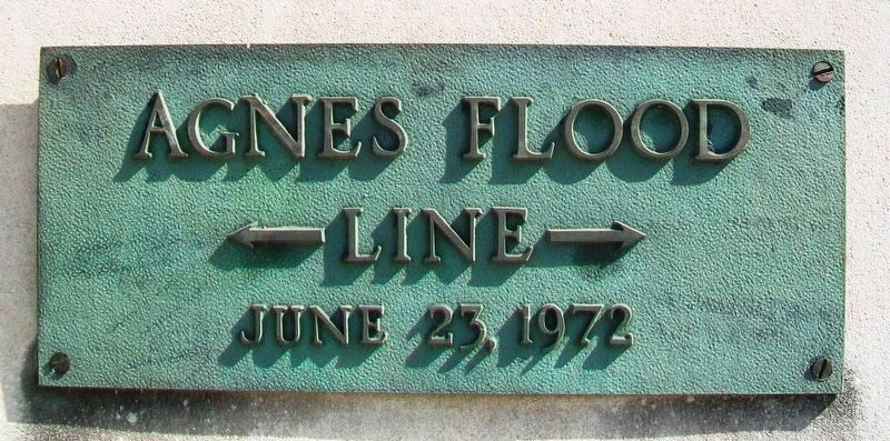 Agnes Flood Line Marker. Click for full size. Agnes Flood Line Marker image. Click for full size.