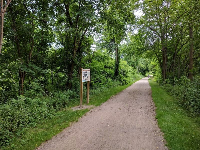 "Motoring" to Pine Lake Marker. Click for full size. "Motoring" to Pine Lake Marker image. Click for full size.