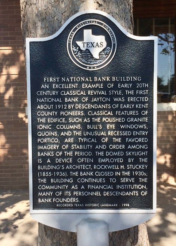 First National Bank Building Marker image. Click for full size.