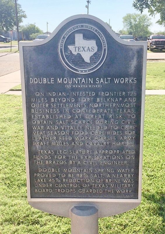 Double Mountain Salt Works Marker image. Click for full size.
