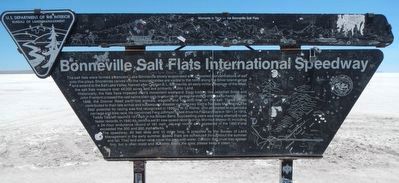 Bonneville Salt Flats International Speedway Marker. Click for full size. Bonneville Salt Flats International Speedway Marker image. Click for full size.