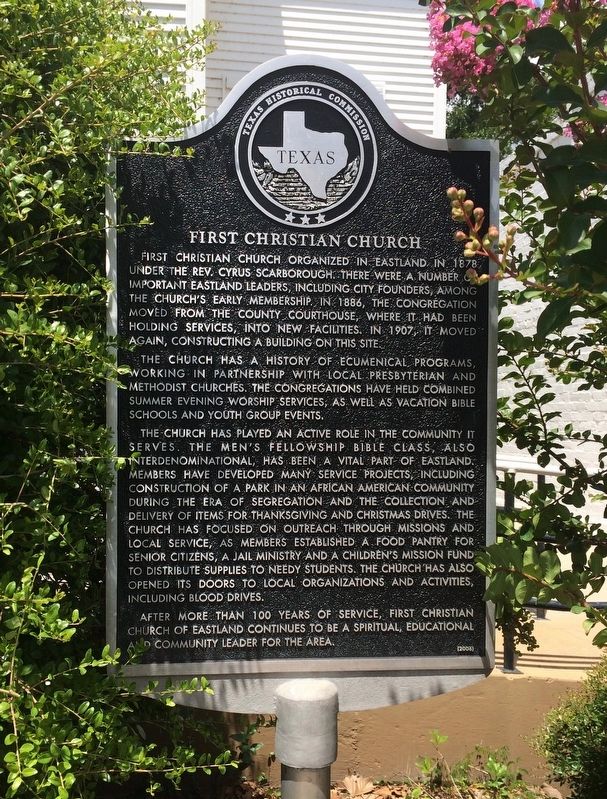 First Christian Church Marker. Click for full size. First Christian Church Marker image. Click for full size.