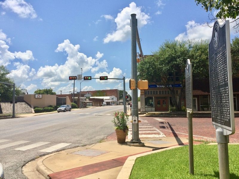 View of marker looking south on Seaman Street.. Click for full size. View of marker looking south on Seaman Street. image. Click for full size.
