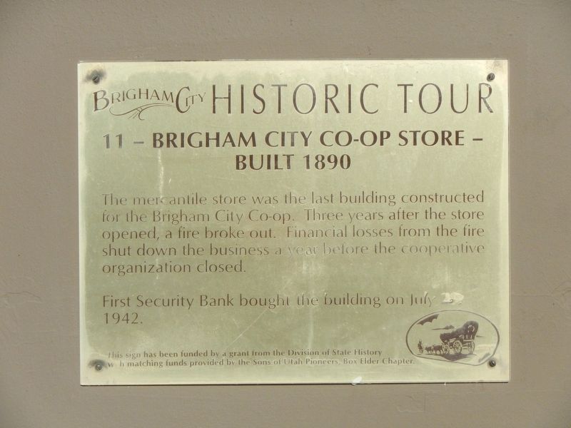 Brigham City Co-op Store Marker image. Click for full size.