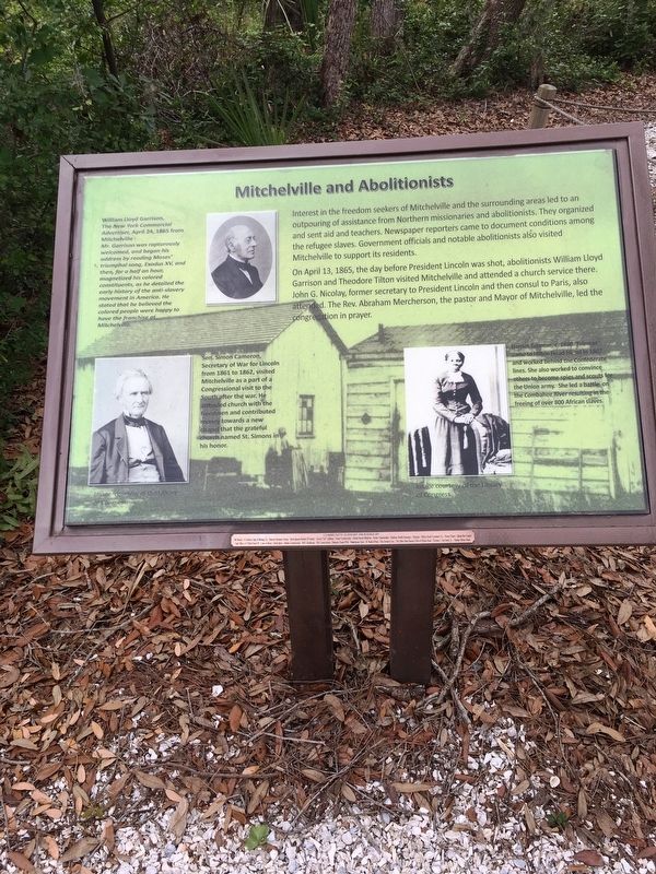 Mitchelville and Abolishionists Marker. Click for full size. Mitchelville and Abolishionists Marker image. Click for full size.