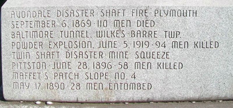 Coal Miners Memorial Mine Disasters image. Click for full size.