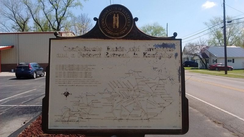 On Confederate Routes Marker (Back) image. Click for full size.