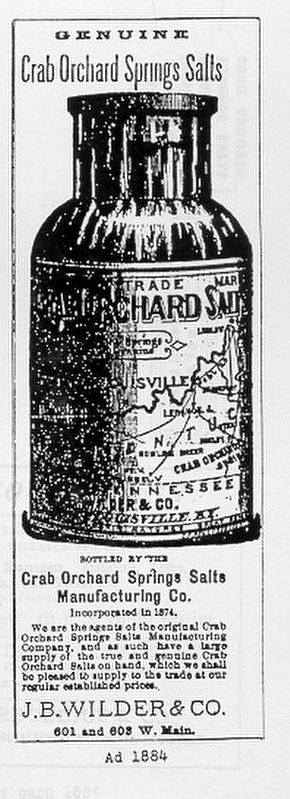 Crab Orchard Springs Salts. Click for full size. Crab Orchard Springs Salts image. Click for full size.