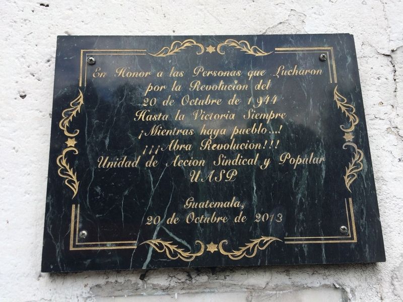 Revolution of October 20, 1944 Memorial Highway Marker image. Click for full size.
