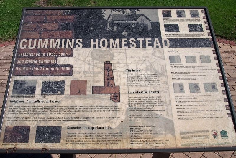 Cummins Homestead Marker. Click for full size. Cummins Homestead Marker image. Click for full size.