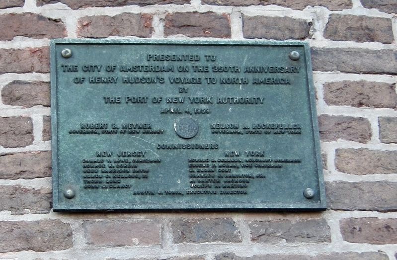 350th Anniversary Plaque from the Port of New York Authority image. Click for full size.