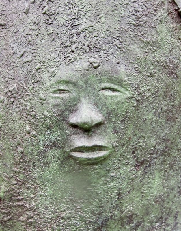 Swing Low: Harriet Tubman Memorial - Closeup of "Passport" Mask on Statue image. Click for full size.