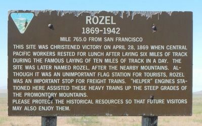 Rozel Marker. Click for full size. Rozel Marker image. Click for full size.