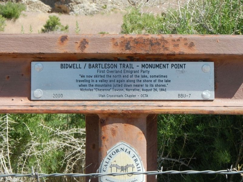 Bidwell/Bartleson Trail - Monument Point Marker image. Click for full size.