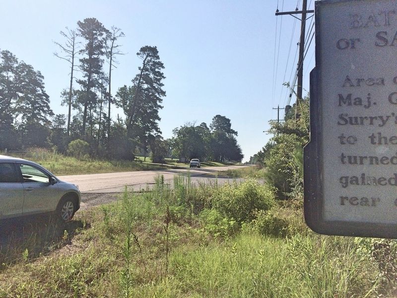 Battle of Mansfield entrance next to truck in distance.. Click for full size. Battle of Mansfield entrance next to truck in distance. image. Click for full size.