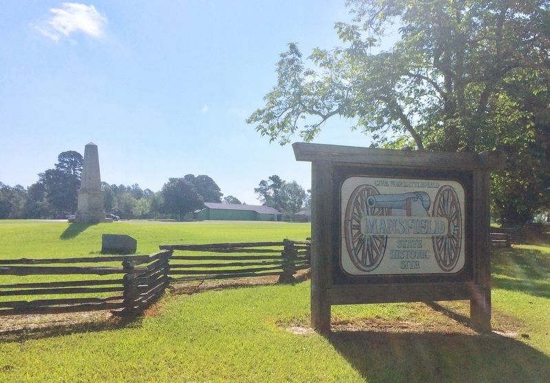 Battle of Mansﬁeld State Historic Site entrance. image. Click for full size.