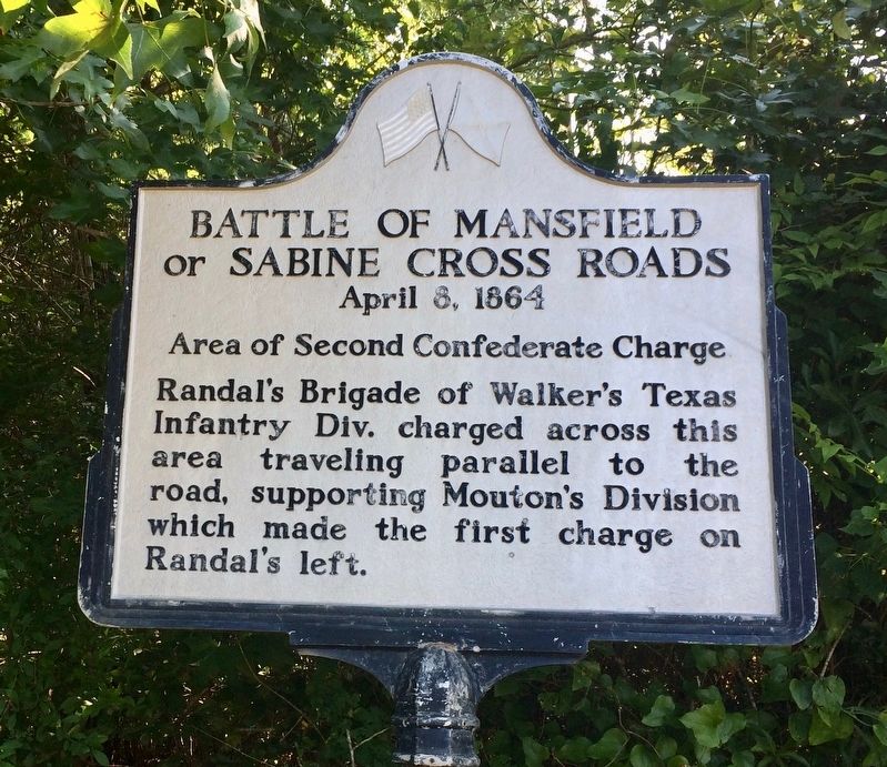 Battle of Mansfield or Sabine Cross Roads Marker. Click for full size. Battle of Mansfield or Sabine Cross Roads Marker image. Click for full size.