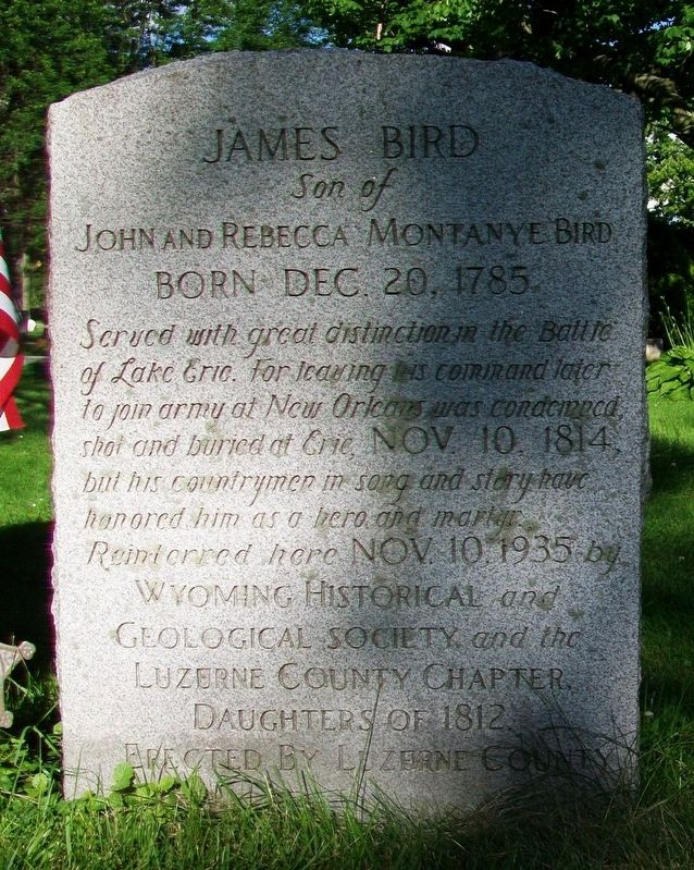 James Bird Grave Marker. Click for full size. James Bird Grave Marker image. Click for full size.