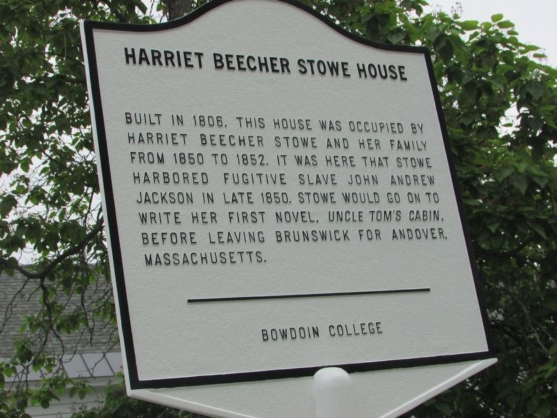 Harriet Beecher Stowe House Marker image. Click for full size.
