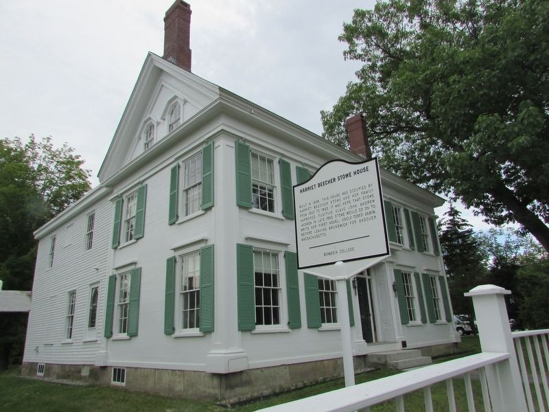 Harriet Beecher Stowe House Marker image. Click for full size.