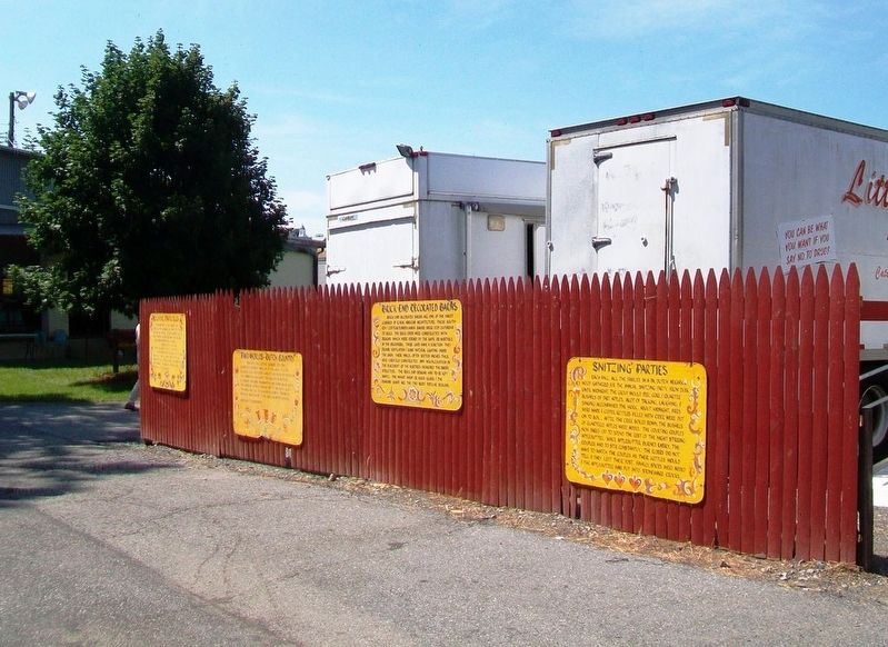 Brick-End Decorated Barns Marker and Other Markers image. Click for full size.