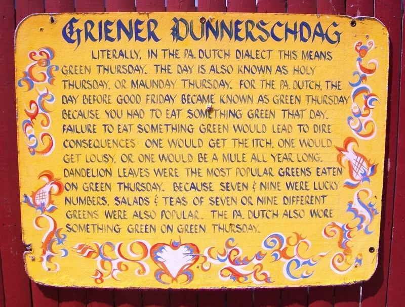 Griener Dunnerschdag Marker image. Click for full size.