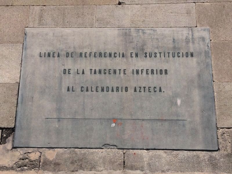 An additional marker showing the previous location of the "Piedra del Sol" (The Stone of the Sun) image. Click for full size.