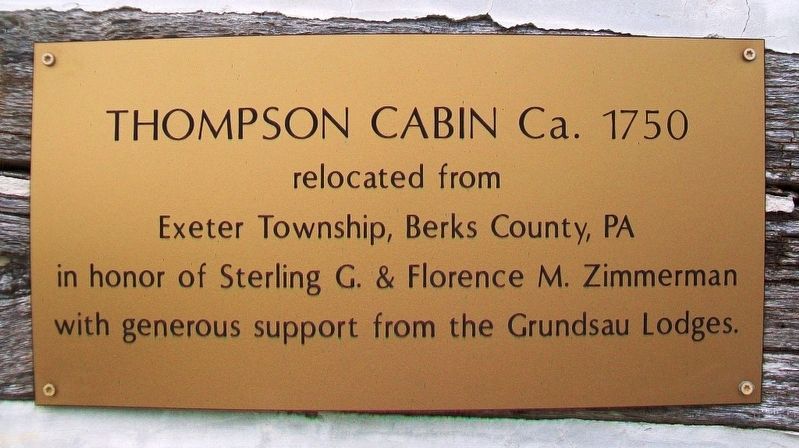 Thompson Cabin Marker image. Click for full size.