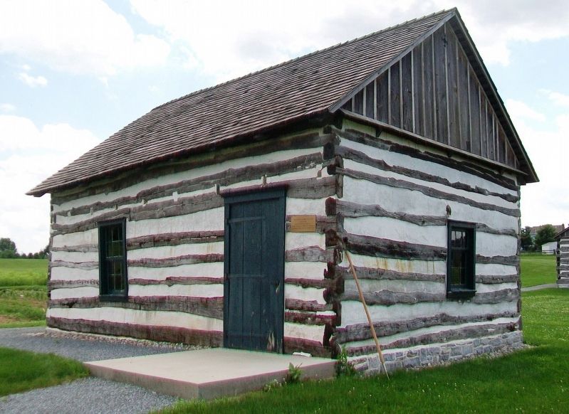 Thompson Cabin and Marker. Click for full size. Thompson Cabin and Marker image. Click for full size.