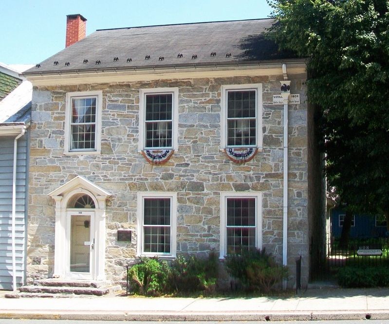 Town Crier's House and Marker image. Click for full size.