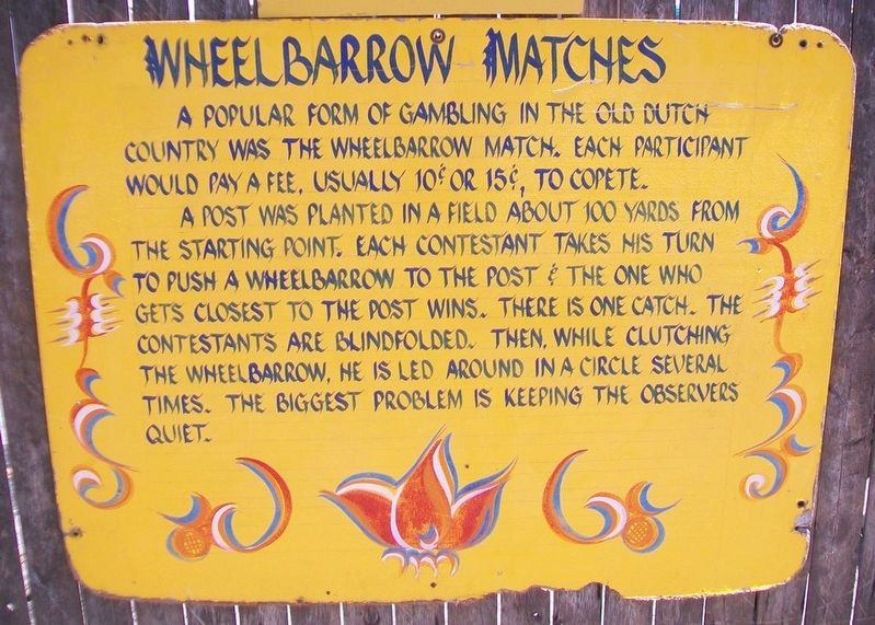 Wheelbarrow Matches Marker. Click for full size. Wheelbarrow Matches Marker image. Click for full size.