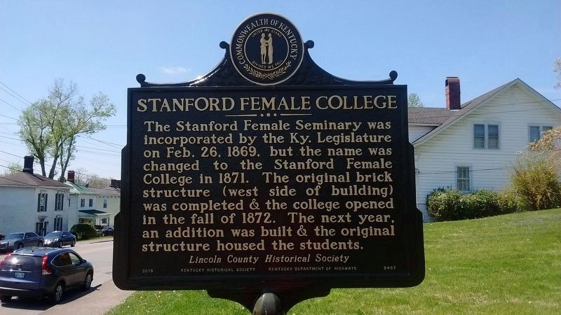 Stanford Female College Marker (Side 1) image. Click for full size.