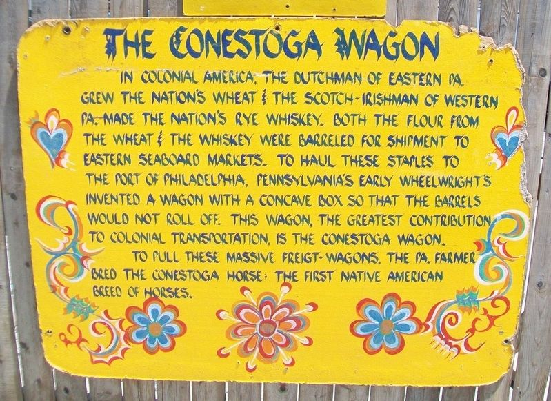 The Conestoga Wagon Marker. Click for full size. The Conestoga Wagon Marker image. Click for full size.