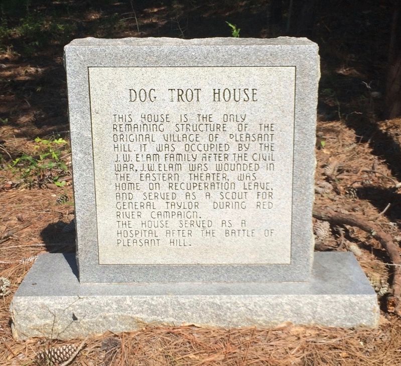 Dog Trot House Marker (front) image. Click for full size.