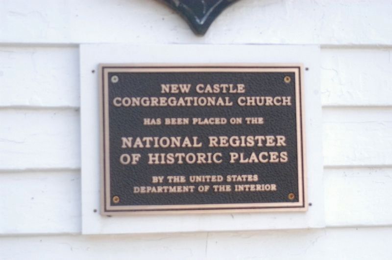 New Castle Congregational Church Marker image. Click for full size.
