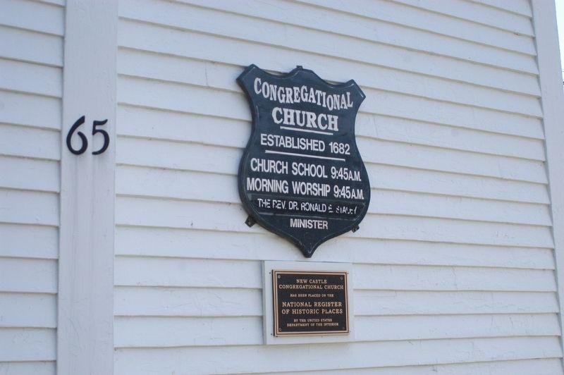 New Castle Congregational Church Marker image. Click for full size.