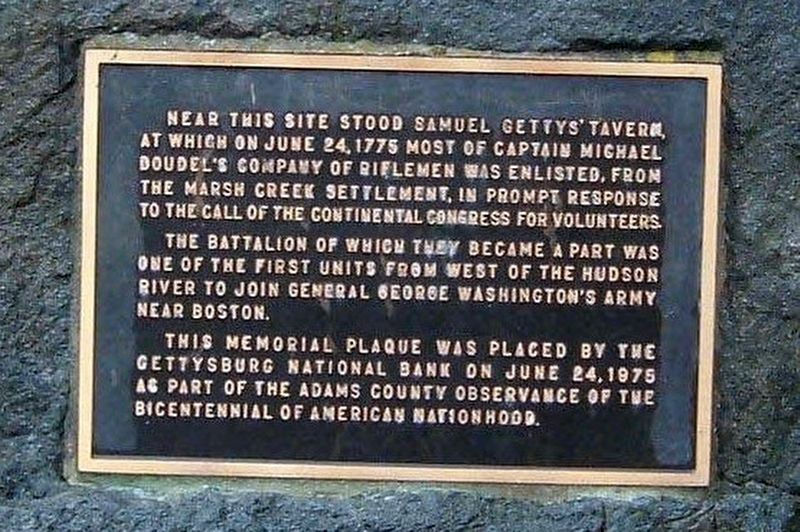 Gettys' Tavern Site Marker image. Click for full size.